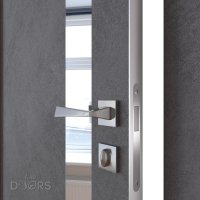 ШИ дверь DO-607 Бетон темный/Зеркало