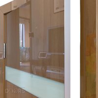 Дверь межкомнатная DO-502 Анегри темный/стекло Белое