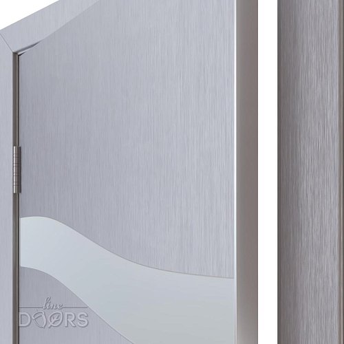 Дверь межкомнатная DO-503 Металлик/Снег