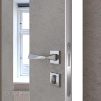 Дверь межкомнатная DO-510 Бетон светлый/Зеркало