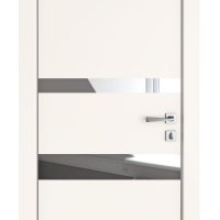 Дверь межкомнатная DO-512 Сливки/Зеркало