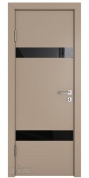 ШИ дверь DO-602 Латте софт/стекло Черное