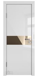 Дверь межкомнатная DO-509 Серый глянец/зеркало Бронза