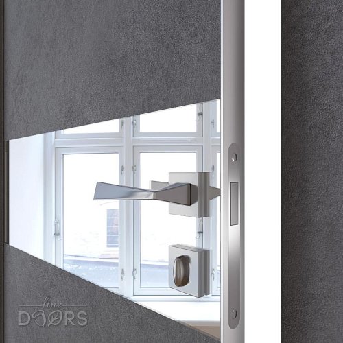 ШИ дверь DO-609 Бетон темный/Зеркало