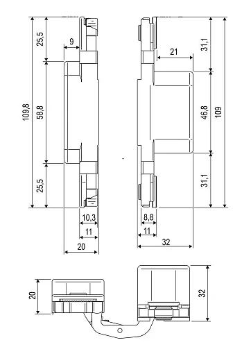 Петля скрытая HH-24 SC
