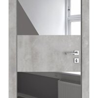 ШИ дверь DO-608 Бетон светлый/Зеркало