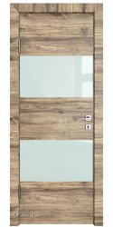 ШИ дверь DO-608 Лофт светлый/стекло Белое