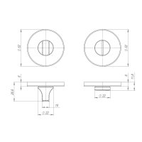 Ручка Punto (Пунто) поворотная BK6.R.ARC.R52 (BK6 ARC) SSG-39 сатин.золото
