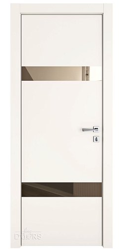 Дверь межкомнатная DO-502 Сливки/зеркало Бронза