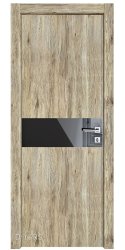 ШИ дверь DO-609 Рустик натуральный/стекло Черное