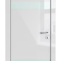 ШИ дверь DO-602 Серый глянец/стекло Белое