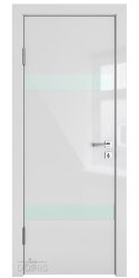 ШИ дверь DO-602 Серый глянец/стекло Белое