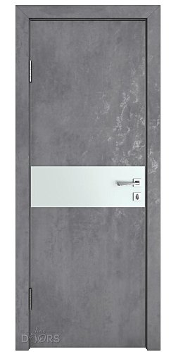 Дверь межкомнатная DO-509 Бетон темный/Снег