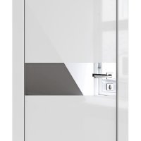 Дверь межкомнатная DO-509 Серый глянец/Зеркало