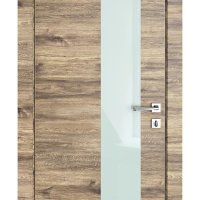 Дверь межкомнатная DO-504 Лофт светлый/стекло Белое