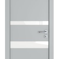 ШИ дверь DO-612 Силк маус/стекло Белое