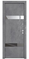 Дверь межкомнатная DO-502 Бетон темный/Зеркало