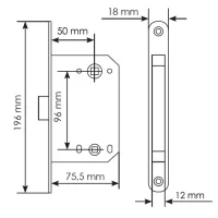 Защелка магнитная сантехническая M1895 MSG