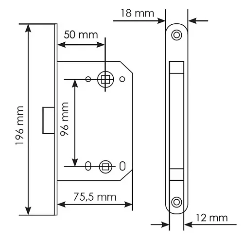 Защелка магнитная сантехническая M1895 MSG