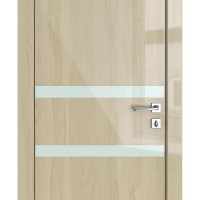 Дверь межкомнатная DO-513 Анегри светлый/стекло Белое