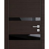 ШИ дверь DO-612 Венге горизонтальный/стекло Черное