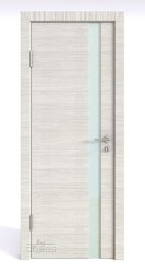ШИ дверь DO-607 Ива светлая/стекло Белое