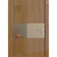 Дверь межкомнатная DO-501 Анегри темный/зеркало Бронза