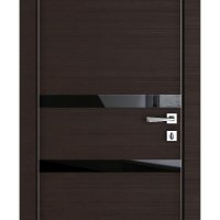 ШИ дверь DO-613 Венге горизонтальный/стекло Черное