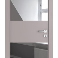 ШИ дверь DO-608 Серый бархат/Зеркало