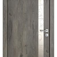 Дверь межкомнатная TL-DO-507 Серый кедр/Смола металлик