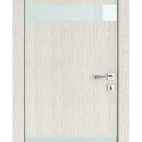 Дверь межкомнатная DO-502 Белая лиственница/стекло Белое