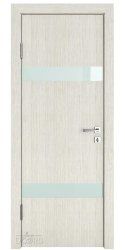 Дверь межкомнатная DO-502 Белая лиственница/стекло Белое