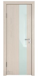 Дверь межкомнатная DO-504 Ясень капучино/стекло Белое