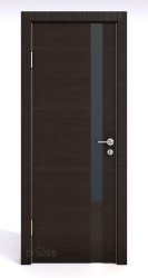 ШИ дверь DO-607 Венге горизонтальный/стекло Черное