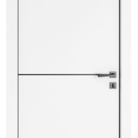 ШИ дверь DG-622 Белый бархат/молдинг черный