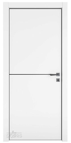 ШИ дверь DG-622 Белый бархат/молдинг черный