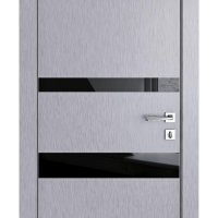 ШИ дверь DO-612 Металлик/стекло Черное