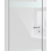 Дверь межкомнатная DO-502 Серый глянец/Снег