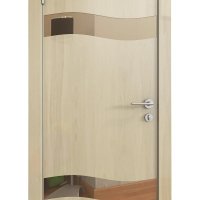 Дверь межкомнатная DO-503 Анегри светлый/зеркало Бронза