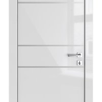 ШИ дверь DG-617 Серый глянец/молдинги светлые