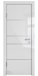 ШИ дверь DG-617 Серый глянец/молдинги светлые