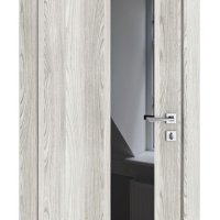 Дверь межкомнатная DO-504 Айс/стекло Черное