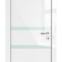 Дверь межкомнатная DO-513 Белый глянец/стекло Белое