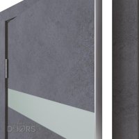 ШИ дверь DO-602 Бетон темный/Снег