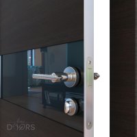 ШИ дверь DO-609 Венге горизонтальный/стекло Черное