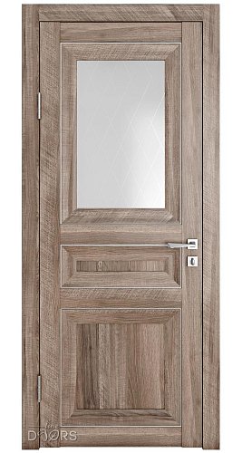 Дверь межкомнатная DO-PG4 Орех седой светлый/Ромб