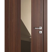 ШИ дверь DO-610 Орех тисненый/зеркало Бронза