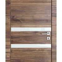 Дверь межкомнатная DO-515 Лофт темный/стекло Белое