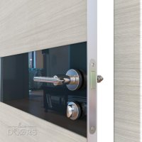 ШИ дверь DO-609 Ива светлая/стекло Черное