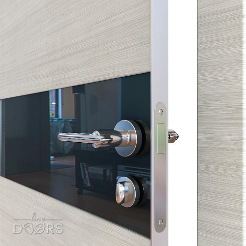 ШИ дверь DO-609 Ива светлая/стекло Черное